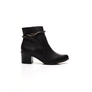 Bota Via Marte Em Couro Firenze Feminina 066-001 Preto