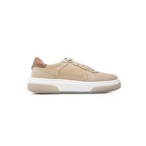Tênis Democrata Denim Beat Pulse Masculino Couro 623101-003 Bege