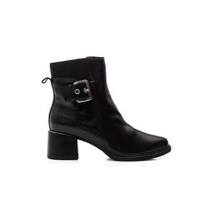 Bota Bottero Cano Baixo Feminina Em Couro Com Fivela 371103 Preto
