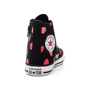 Tênis Converse All Star Cano Alto Juvenil Strawberries Ck12920001 Preto