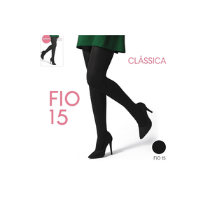 Meia-Calça Selene Tradicional Feminina Fio 15 - 9020.001 Preto