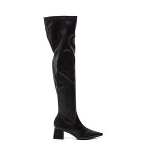 Bota Chá De Mel Over Cano Longo Feminina Strecht  Z6418.27935 Preto