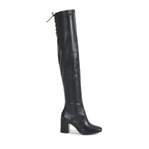 Bota Via Marte Cano Alto Feminina Salto Alto 024-002-01 Preto