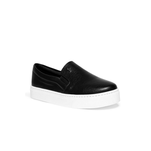 Tênis Santa Lolla Slip On Feminino Flat Bico Redondo Preto