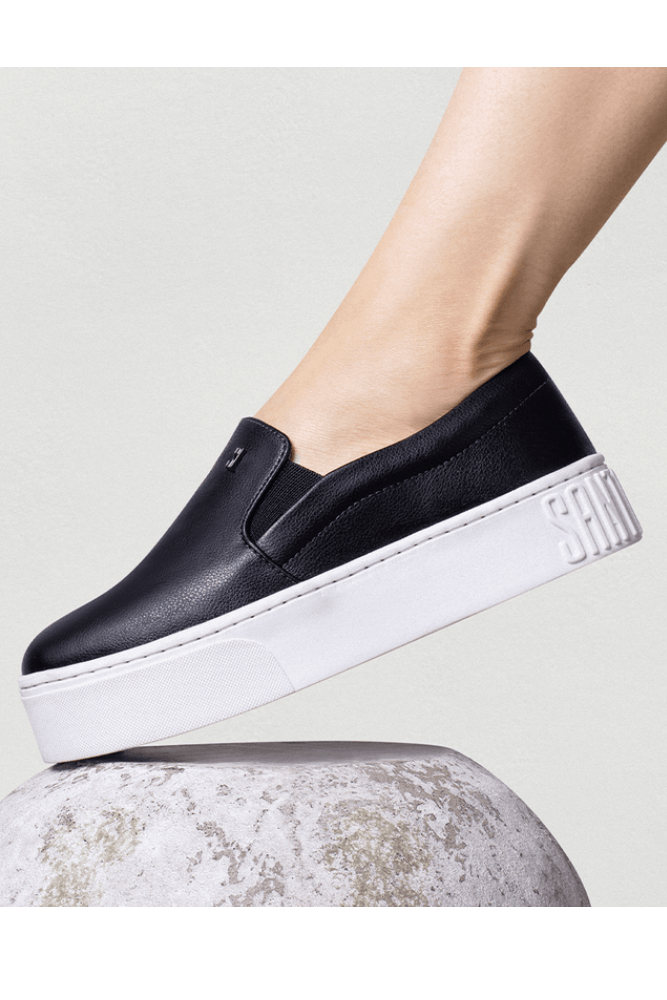 Tênis Santa Lolla Slip On Feminino Plataforma New Pele 038f.11e4 Preto