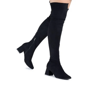 Bota Bebecê Over The Knee Feminina Nobuck T4414-230 Preto