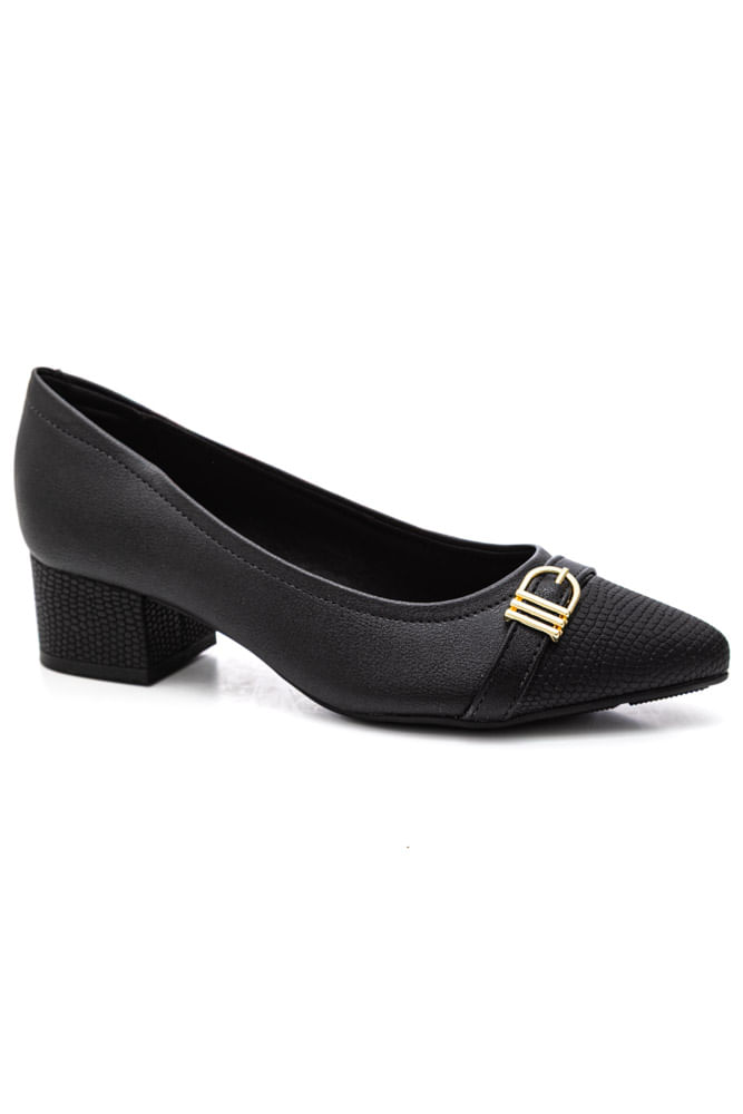 Sapato Modare Ultraconforto Feminino Fivela 7340.134 Preto