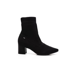 Bota Dakota De Cano Curto Feminina Em Knit Da272-01 Preto