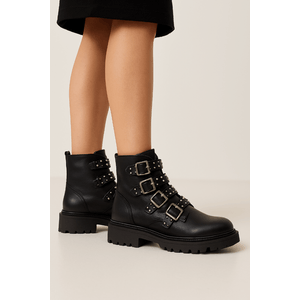 Bota Ramarim Coturno Feminino Cano Curto 2561133-01 Preto