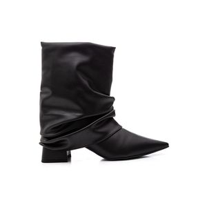 Bota Chá De Mel Cano Médio Feminina  Lapela Slouchy Z6418.28262 Preto