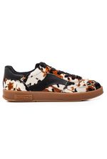 Tenis-Bottero-Casual-Feminino-Couro-Camurca-Estampa-De-Onca-364909-Preto