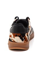 Tenis-Bottero-Casual-Feminino-Couro-Camurca-Estampa-De-Onca-364909-Preto