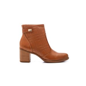 Bota Pegada Ankle Boot Feminina Couro 280402-01 Caramelo