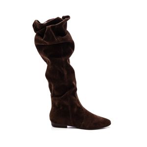Bota Chá De Mel Slouchy Feminina Cano Alto Camurça 4591.88786 Marrom