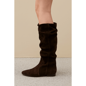 Bota Chá De Mel Slouchy Feminina Cano Alto Camurça 4591.88786 Marrom