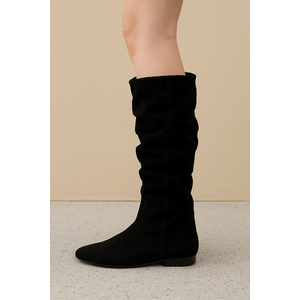 Bota Chá De Mel Slouchy Feminina Cano Alto Camurça 4591.88786 Preto