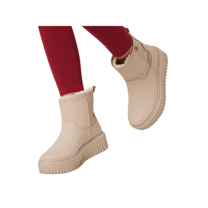 Bota Via Marte Esquimó Feminina Zíper 047-010 Off-White