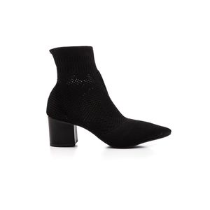 Bota Chá De Mel Cano Médio Feminina Knit 20.811-01 Preto