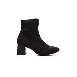 Bota Bebecê Bico Quadrado Feminina Em Malha T4414-243 Preto