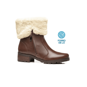 Bota Pegada Esquimó Feminina Couro 281495-01 Castanho