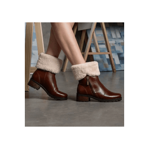 Bota Pegada Esquimó Feminina Couro 281495-01 Castanho