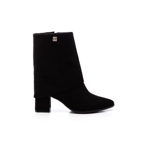 Bota Via Marte Lapela Feminina Em Camurça 255-008-02 Preto