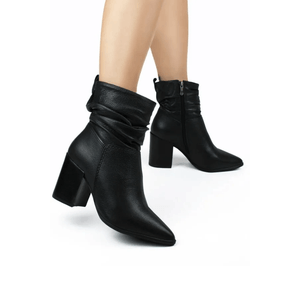 Bota Bottero Cano Médio Slouchy Feminina Couro 360307 Preto