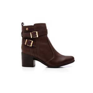 Bota Ankle Boot Bottero Cano Baixo Feminina Couro 346915 Marrom
