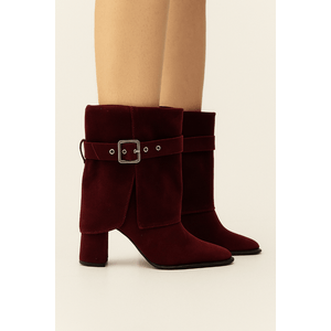 Bota Chá De Mel Lapela Feminina Cano Médio  Z5506.26422 Vinho