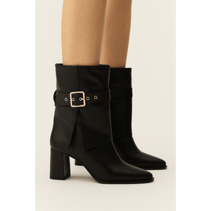 Bota Chá De Mel Lapela Feminina Cano Médio  Z5506.26422 Preto