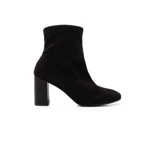 Bota Chá De Mel Cano Médio Feminina Suede Stretch 8439.88644 Preto