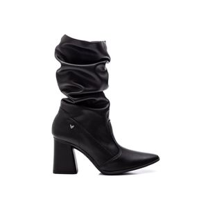Bota Mississipi Cano Médio Feminina Efeito Slouchy Me821-01 Preto