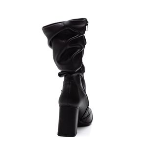 Bota Mississipi Cano Médio Feminina Efeito Slouchy Me821-01 Preto