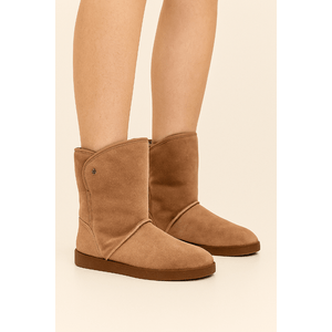 Bota Cravo E Canela Mila Camurção Toast Feminina 137316 Bege