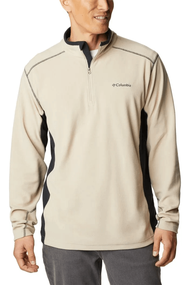 Blusao-Fleece-Columbia-Klamath-Range-Ii-Half-Zip-1352471-Off-White
