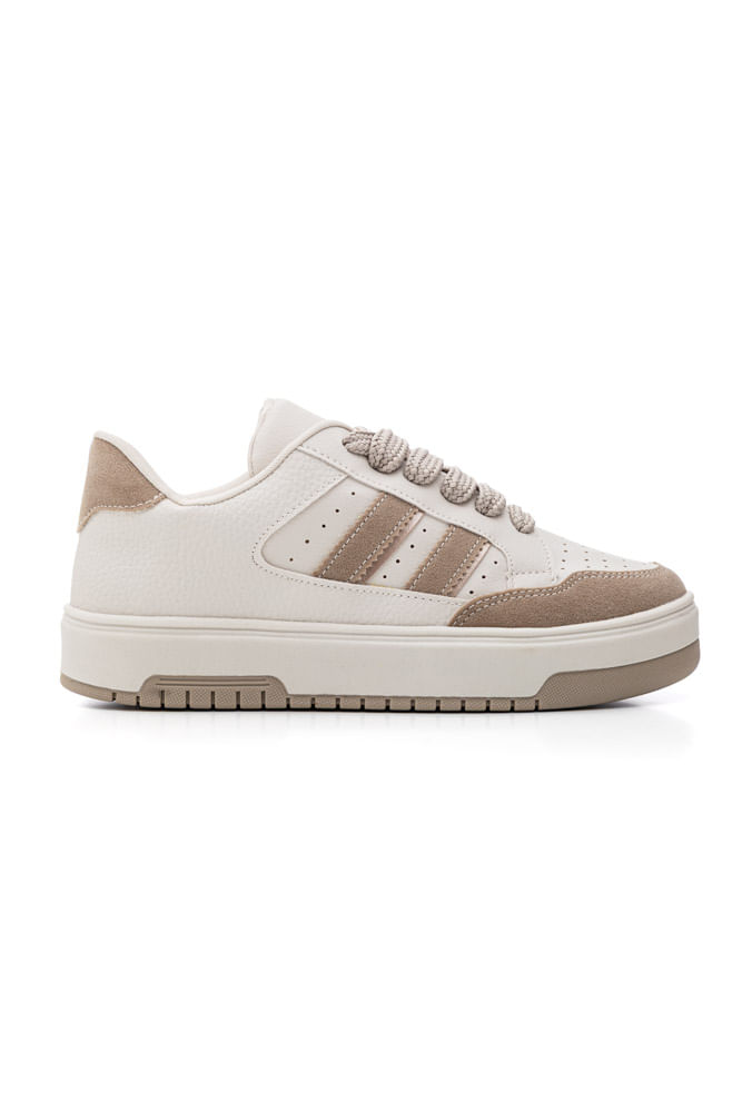 Tênis Chá De Mel Casual Feminino Sola Caixa 70.03001 Off-White