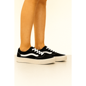 Tênis Quiz Casual Feminino Camurça 69-1884-55 Preto