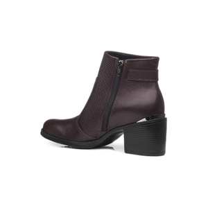 Bota Pegada Ankle Boot Feminina Couro 280306-03 Bordo