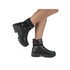 Bota Mississipi Coturno Feminino Fivela Mi612 Preto