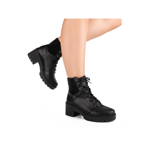 Bota Mississipi Coturno Feminino Cadarço Ma082 Preto