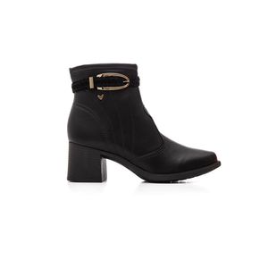 Bota Mississipi Cano Curto Feminino Salto Bloco Mc851-01 Preto