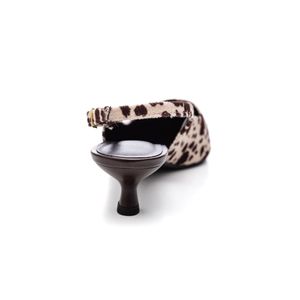 Sapato Chá De Mel Slingback Feminino Bico Fino 3871 Animal Print