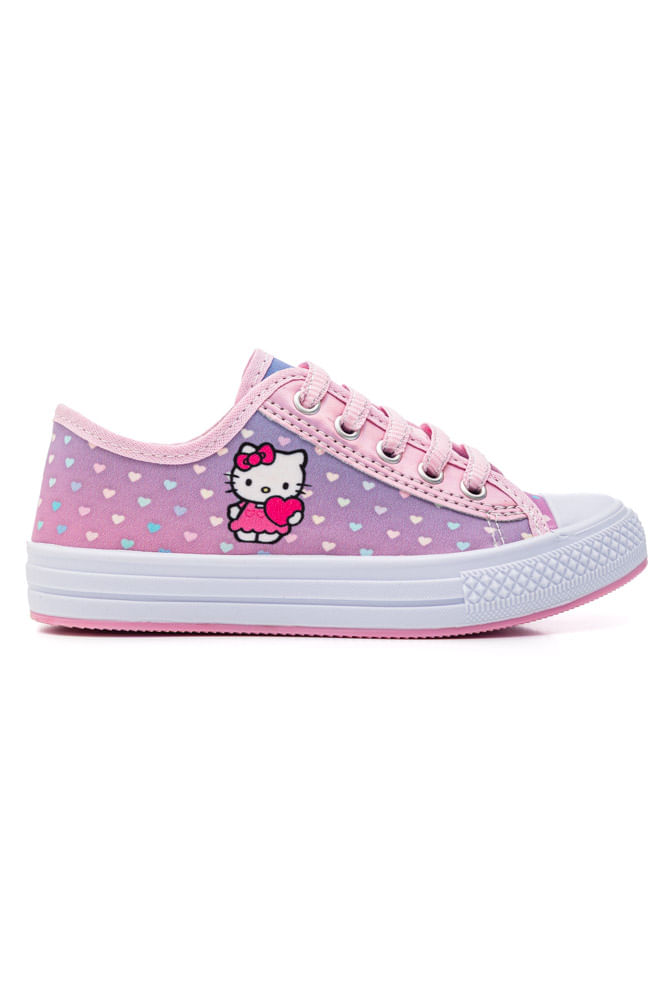 Tênis Star Chic Casual Infantil Menina Cadarço 60-Catcoração Rosa