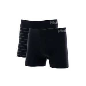 Kit 2 Cuecas Boxer Microfibra Mash Sem Costura 711.02 Preto