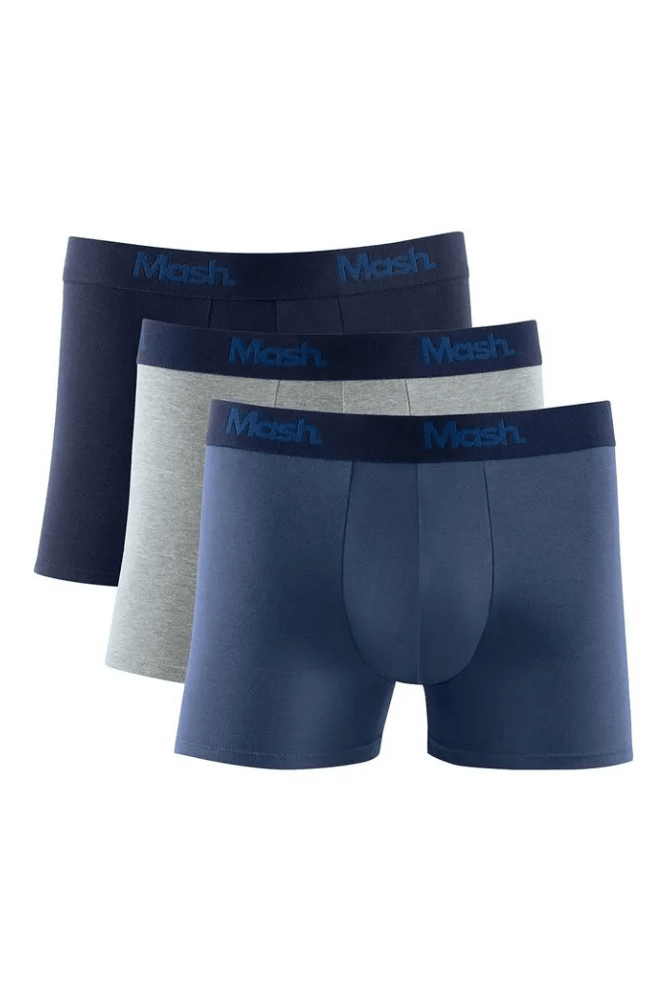 Kit 3 Cuecas Mash Boxer Masculina 110.16 Azul