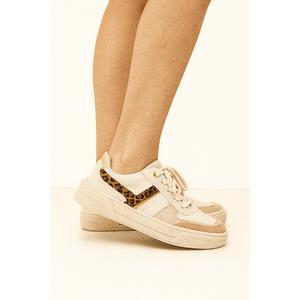 Tênis Chá De Mel Casual Feminino Napa Vnz094 Off-White