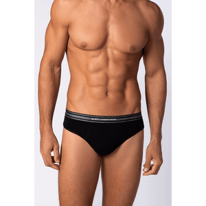 Kit 2 Cuecas Lupo Slip Algodão Elastano 00524-088 Preto