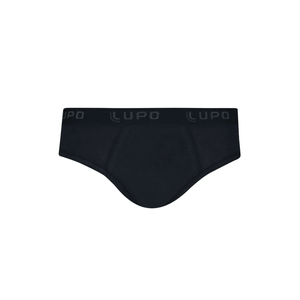 Cueca Lupo Slip Algodão Com Elastano 485-002 Preto
