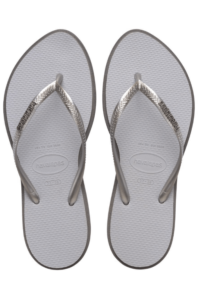 Chinelo De Dedo Havaianas Slim Point Cinza