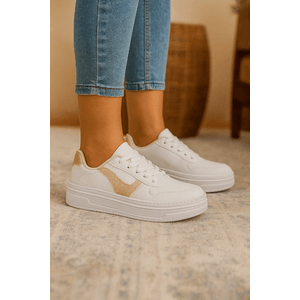 Tênis Beira Rio Casual Feminino Napa 4321.103 Ouro